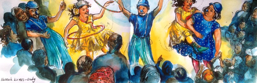 Illustration created for Clowns Without Borders in Lesvos